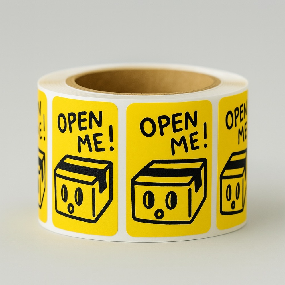 100pcs open me sticker | Stickers for Poshmark | shipping supplies | 2x1